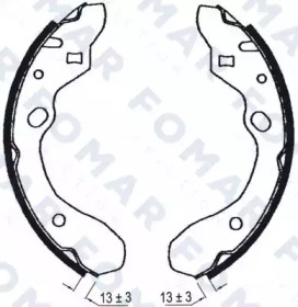 Комлект тормозных накладок FOMAR Friction FO 0603